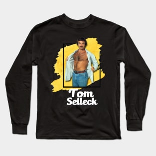 Tom Selleck//Yellow Splash Long Sleeve T-Shirt